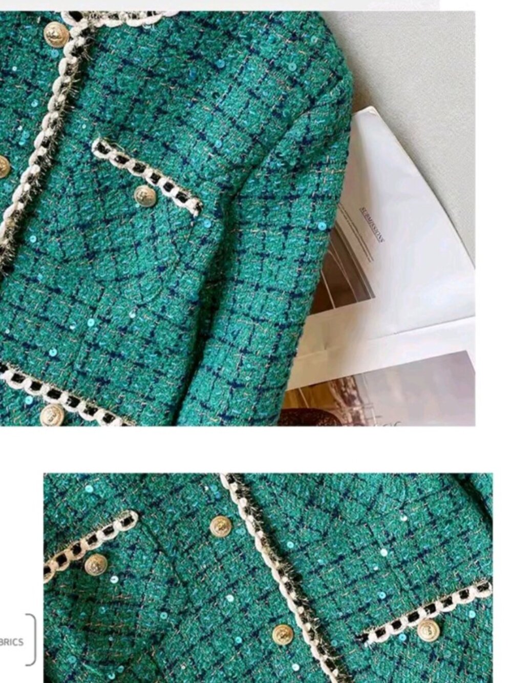 Green Fashion Suit Skirt Female Spring and Autumn New Age-reducing Bright - Picture 6 of 11